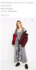 Free People Old friend Checked  Maxi dress Sold Out Small