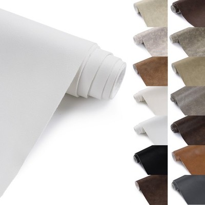 Faux Leather Vinyl Upholstery Fabric by The Yard, 1.3mm Thick Soft Anti-Scrat...