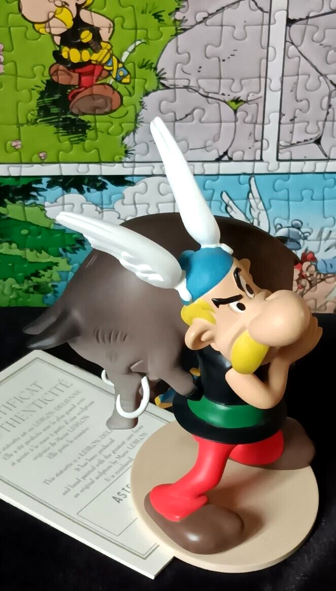 Leblon Delienne Sculpture Astérix, résine haut de gamme, coffret de collection de 28cm