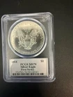 2014 SILVER AMERICAN EAGLE 1oz. .999 PCGS MS 70 MERCANTI SIGNED