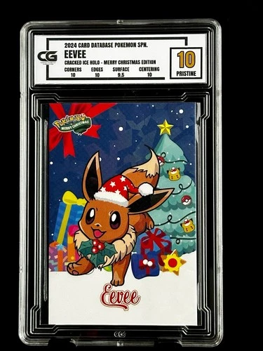 2024 Pokémon CG 10 Pristine EEVEE Christmas Data TCG XMAS Holiday CGC PSA 3