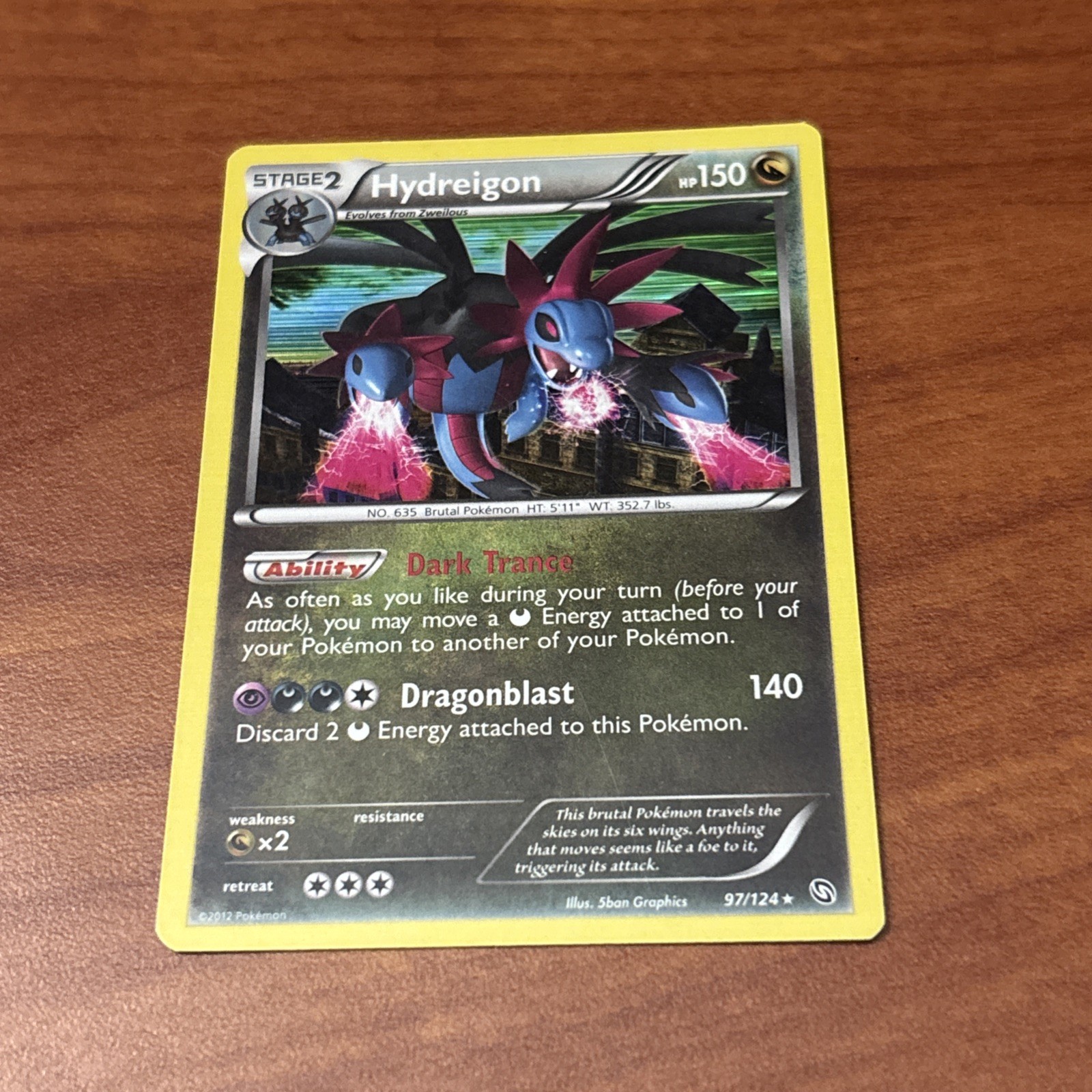 Pokémon Hydreigon Holo Rare Dragons Exalted 97/124