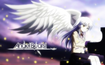 Anime angel beats tachibana kanade girls wings piano Custom Gaming Mat Desk