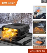 Compact 12V Car Defroster  Heater - 360 Degree Portable Windshield Solution