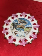 Vintage Colorado Summit Pikes Peak Cut Out Design Porcelain Souvenir Small Plate