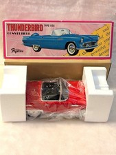 Fifties 1956 Ford Thunderbird Convertible Tin Friction Toy Model RED010181