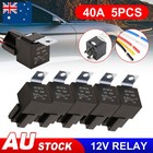 5Pcs 12V Relay Car SPDT Waterproof 5-Pin Switching Electrical Automotive Socket