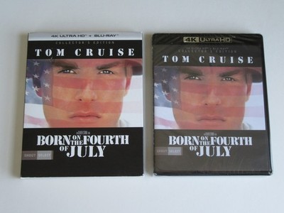 BORN ON THE FOURTH OF JULY (4K ULTRA HD + Blu-ray) Tom Cruise SHOUT w/ SLIPCOVER