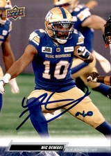 Nic Demski Signed 2023 Upper Deck CFL Football card Winnipeg Blue Bombers