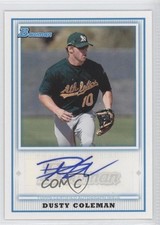 2010 Bowman Retail Prospect Auto Dusty Coleman #BPA-DC Auto 2eu