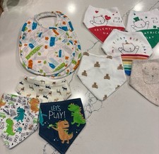 Lot of 9 Baby Bibs
