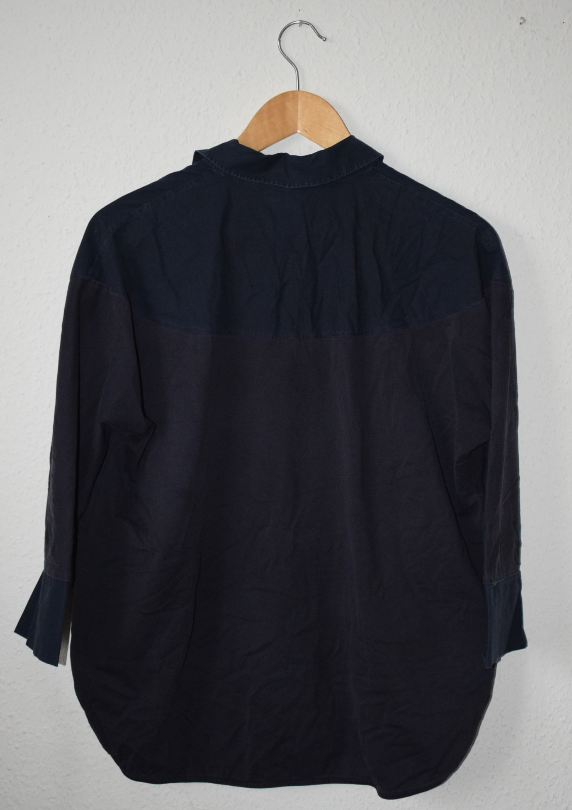 COS Navy Blue 100% Cotton Poplin Button Up Shirt - Size M image 8