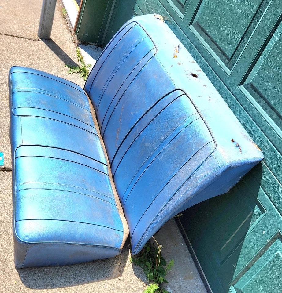 Dodge Charger Plymouth Road Runner 1971 1972 1973 1974 asiento trasero satélite azul Foto 2 de 4