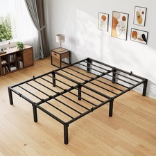 14 Inch Heavy Duty Metal Platform Bed Frame Queen Size Sturdy Steel Slat Support