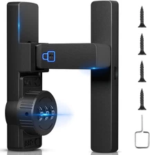 Barn Door Lock,Flip Latch Lock with Combination,90 Degree Sliding/Swinging Door 