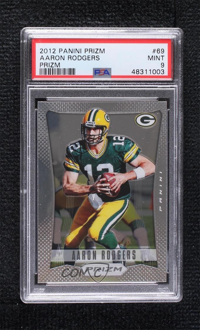 2012 Panini Prizm Silver Prizm Aaron Rodgers #69 PSA 9 MINT ne4