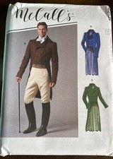 McCalls Adult MENS VICTORIAN COSTUME-LONG TAIL COAT-DOUBLE BREASTED-SIZE M 46-52