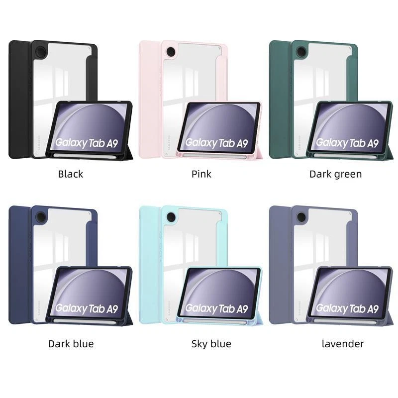 Leather Tablet Case Cover For Samsung Galaxy Tab A9 8.7 / A9 Plus Stand Folding - Image 2 of 4