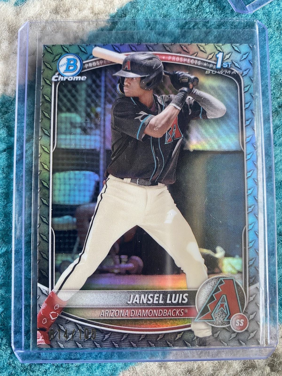 2025 Bowman Jansel Luis Prospect Chrome 1st Steel Metal Refractor #/100 🔥