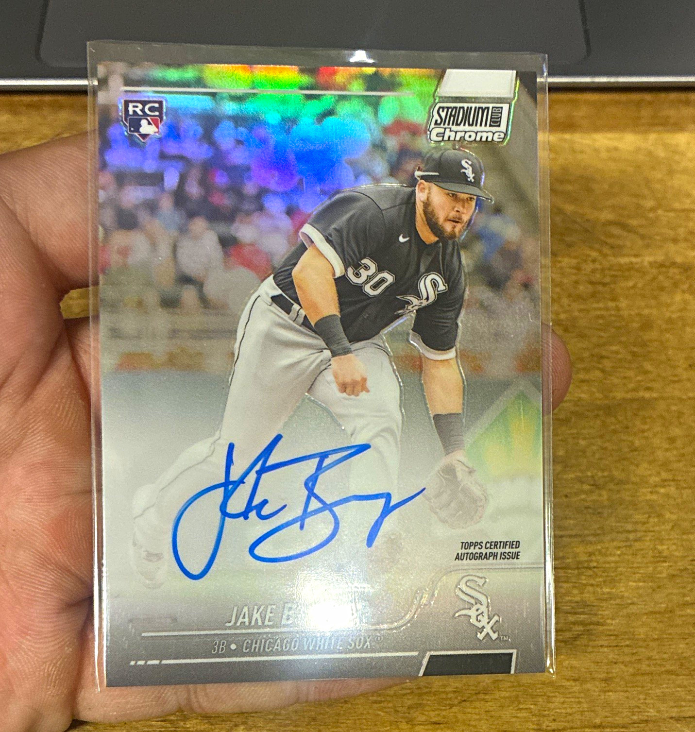 Topps Auto 2022 Stadium Club Chrome Jake Burger #SCCBA-JB RC Autographs Sox