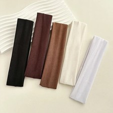 Womens Mens Headband Ladies Elastic Wide Sports Yoga Gym Running Hair Band UK