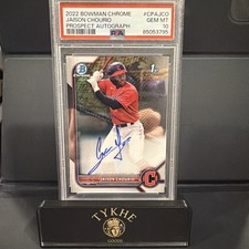 2022 Bowman Chrome Jaison Chourio Auto 1st #CPA-JCO Brewers Guardians PSA 10