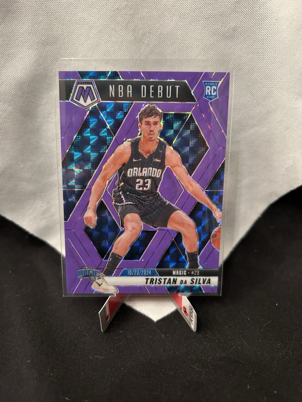 2024-25 Panini Mosaic Tristan Da Silva(RC) NBA DEBUT Purple Fluorescent /249
