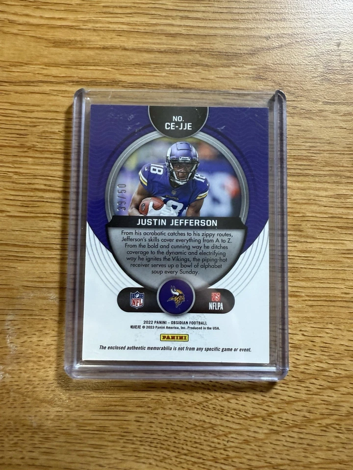 Justin Jefferson Cutting Edge /50 Obsidian Green 2022 #CE-JJE - Image 2 of 2