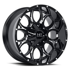 Hardrock Offroad H713 Horseshoe Wheels 20x9 20 6x139.7 Black Rims Set Of 4