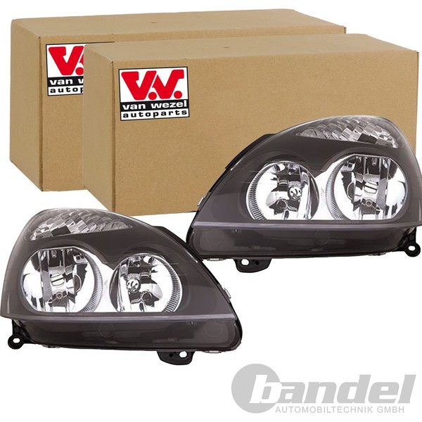 2X VAN Wezel H7/H1 Scheinwerfer Satz Passend FüR Renault Clio Links+Rechts-image