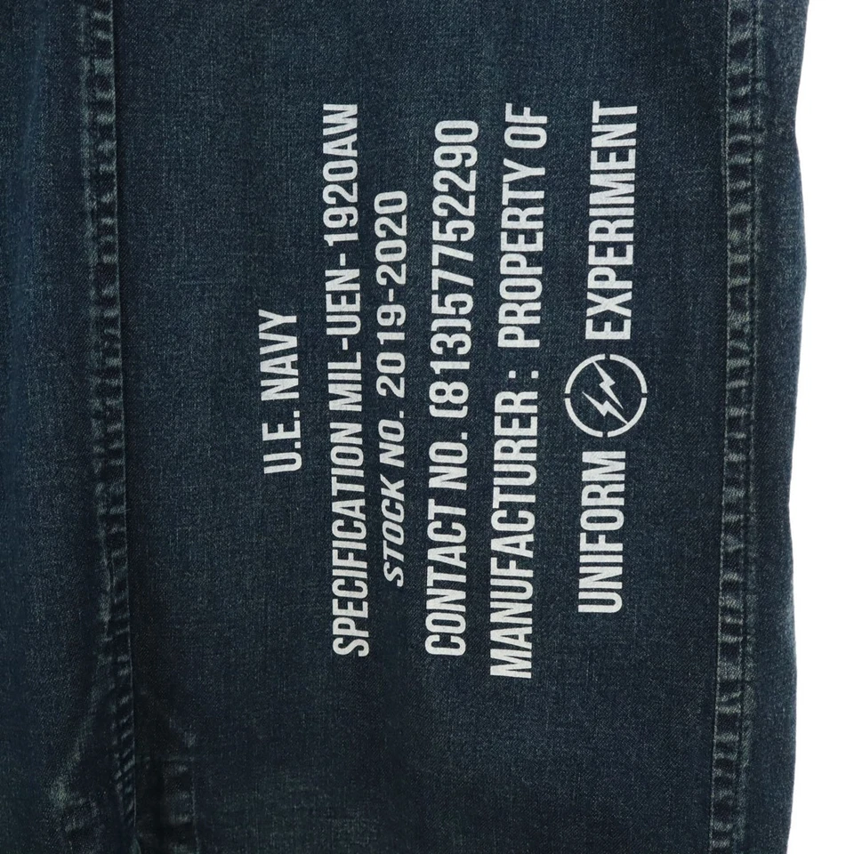 unused uniform experiment made in Japan Washed Shop Denim coat 1 8oz Soft Men's - Image 3 of 4