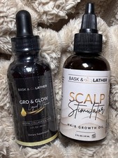 Bask  Lather Scalp Stimulator Hair Growth Oil Mint Rosemary 2 oz