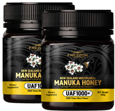 FREZZOR NUEVA ZELANDA MIEL DE MANUKA MULTIFLORAL Alivio de síntomas de resfriado y gripe 2 frascos