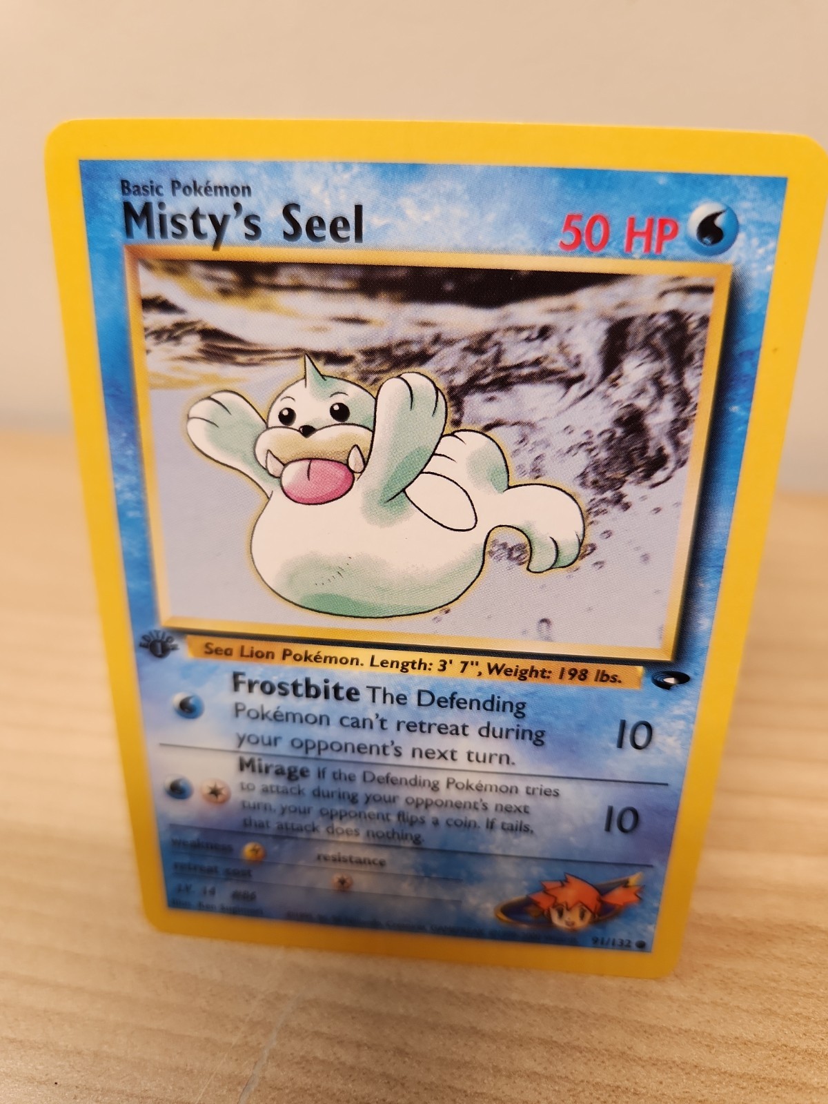 Pokémon Misty's Seel 91/132 1st Edition Gym Challenge Variant 2000 Mint