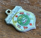 Vintage Sterling Silver Puerto Rico Enamel Shield Bracelet Charm — photo 4