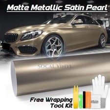 Premium Matte Metallic Satin Pearl Champagne Gold Vinyl Car Wrap Sticker Decal Premium Matte Metallic Satin Pearl Champagne Gold Vinyl Car Wrap Sticker Decal