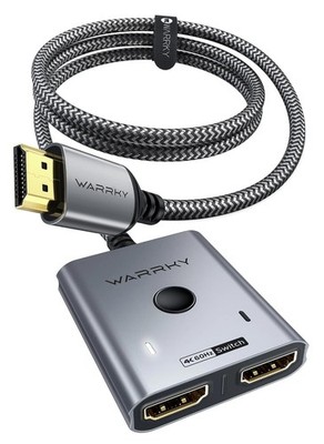 WARRKY HDMI Switch 2 in 1 Out 4K@60Hz Bidirectional Splitter for PS5/Xbox