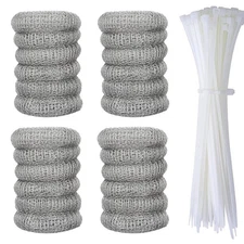 24 PC Lint Traps for Washing Machine Stainless Steel Mesh Washer Hose Filt