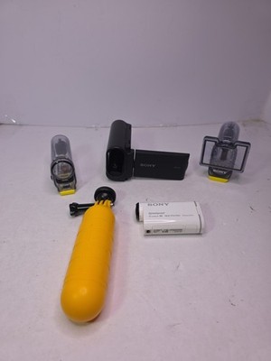 Sony HDR-AS100V 13.5MP HD Splashproof Camera & AKA-LU1 Camcorder Cradle LCD 