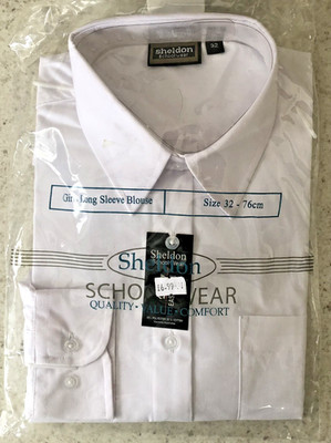 Brandneu mit Etikett hochwertige Schulkleidung Mädchen weiße Langarmbluse Alter 11 ~ 12 Jahre von Sheldon