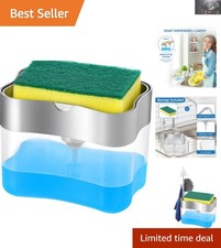 Effortless Soap Dispensing Kitchen Dispenser - Clutter-Free Design with Sponge