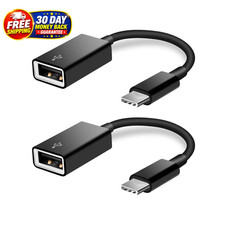USB C to Adapter 2 Pack ,Type-C OTG Cable Type C Male A Black