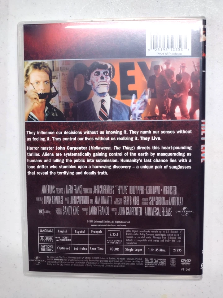 THEY LIVE..VILLAGE OF THE DAMNED..VAMPIRES..3 DVD LOT..JOHN CARPENTER..FREE SHIP - Image 3 of 4
