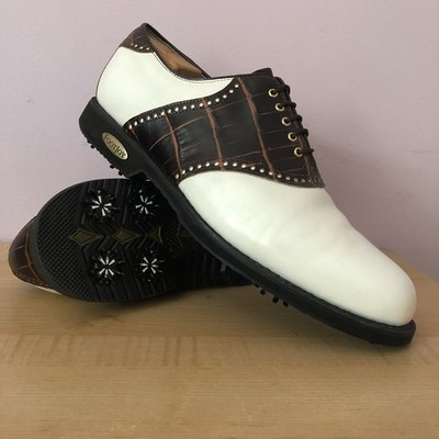 VINTAGE FootJoy Classics Tour White Leather/Brown saddle golf