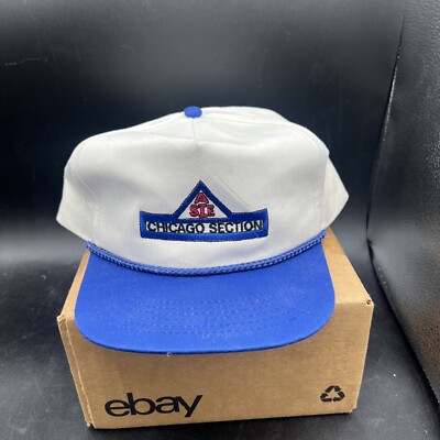 Vintage A SIE Chicago Section SnapBack Hat Blue And White 