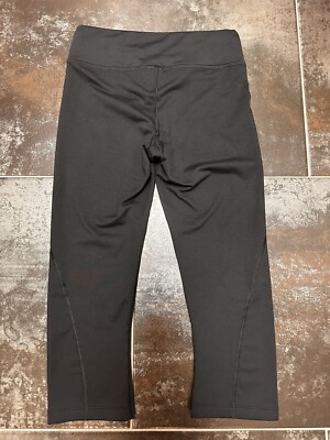 H18 The North Face Womens Carpri Cropped Leggings Sz XS Black Stretch Drawstring