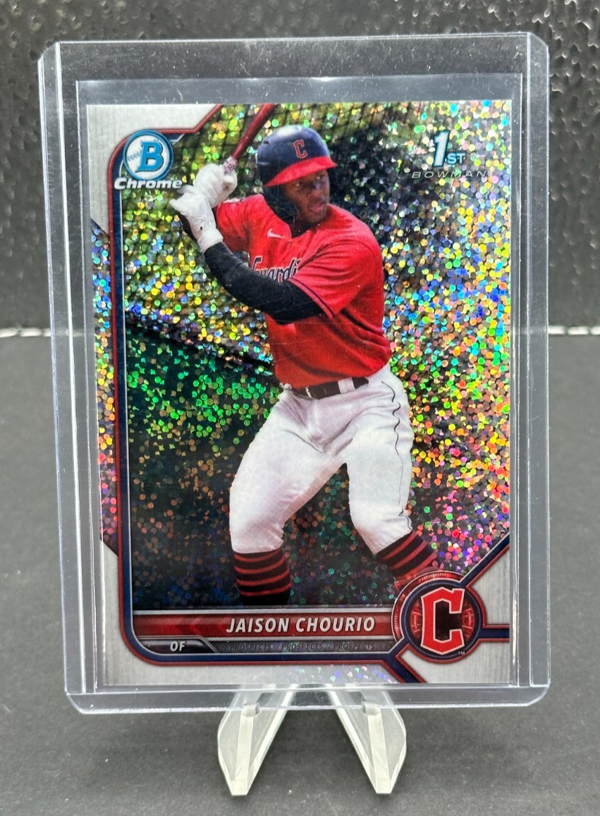 2022 Bowman Chrome Jaison Chourio 1st Speckle Refractor #/299 BCP-174