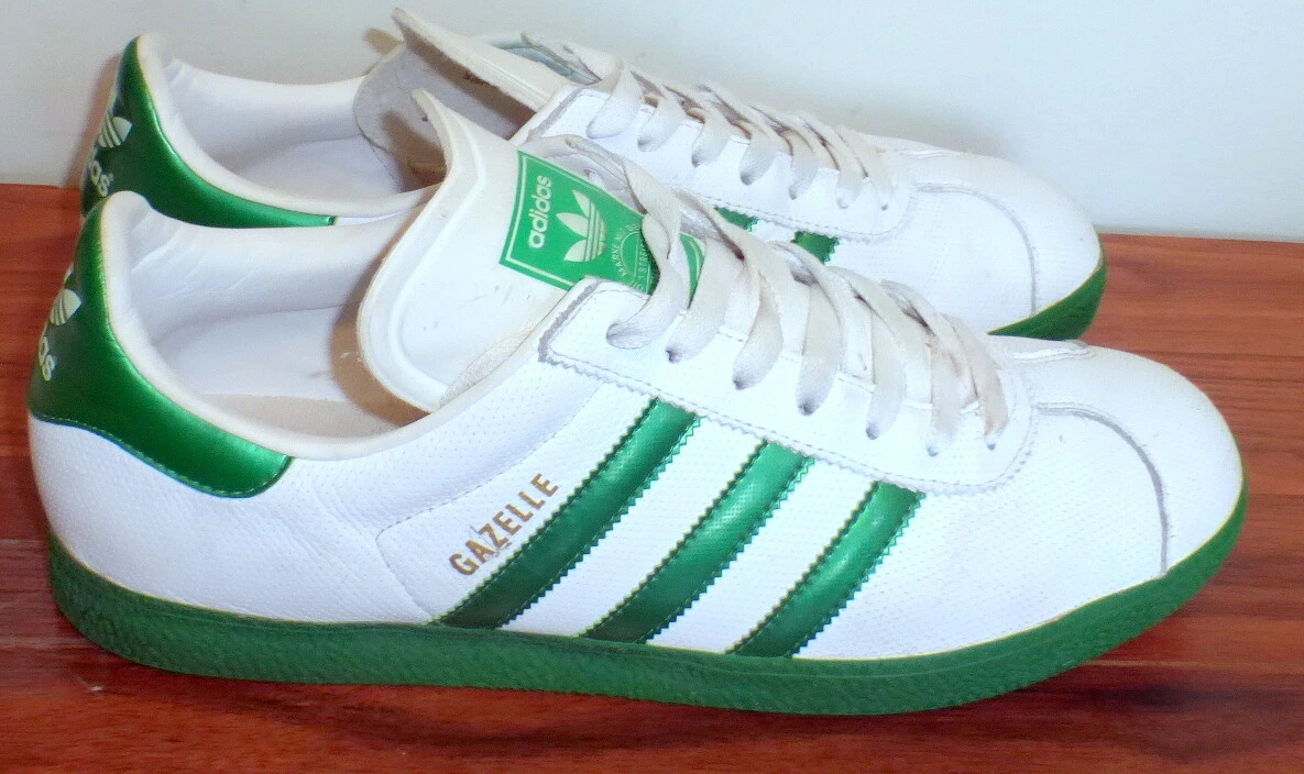 Adidas gazelle all white trainers sales