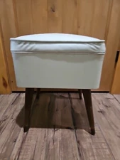 Singer Sewing Bench Foot Stool Storage Compartment Mid Century Modern MCM Retro