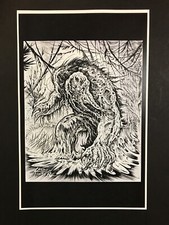 *MAN-THING* 11x17in Black And white Art Print...